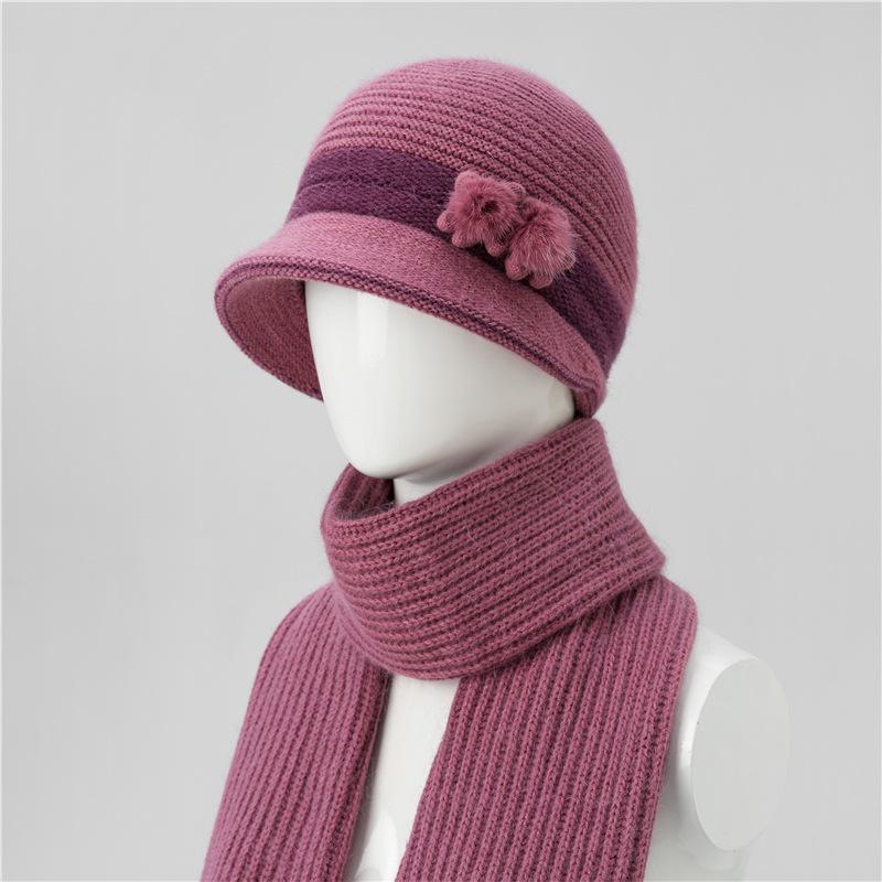 Middle-Aged And Elderly Mother Hat, Children'S Season Fleece Thermal Hat, Cold-Proof Knitted Hat For The Elderly, Old Lady Wool Hat For Women