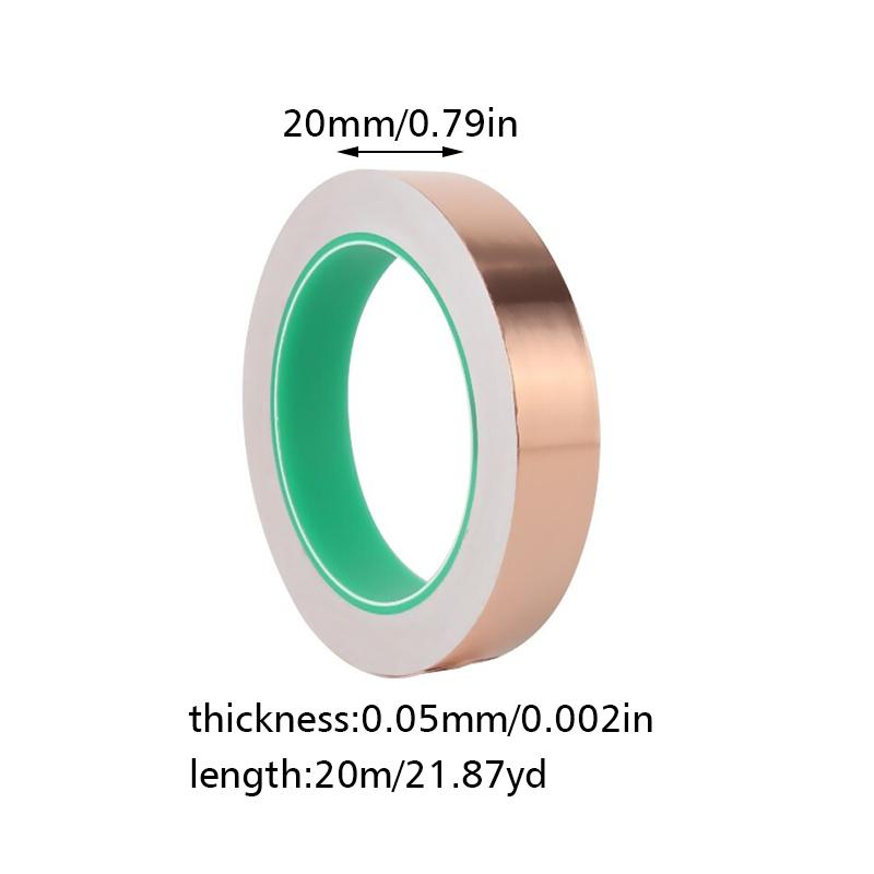 1 Roll Double-sided Conductive Tape High Temperature Resistance Self-Adhesive Versatile 20m