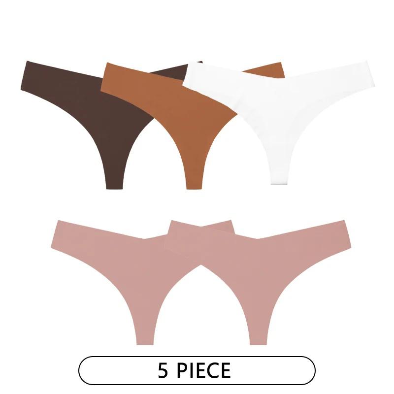 CINOON 5 шт./лот, женские сексуальные трусики из ледяного шелка с низкой талией, нижнее белье без следов, стринги, женские стринги, дышащее нижнее белье, искушение, нижнее белье