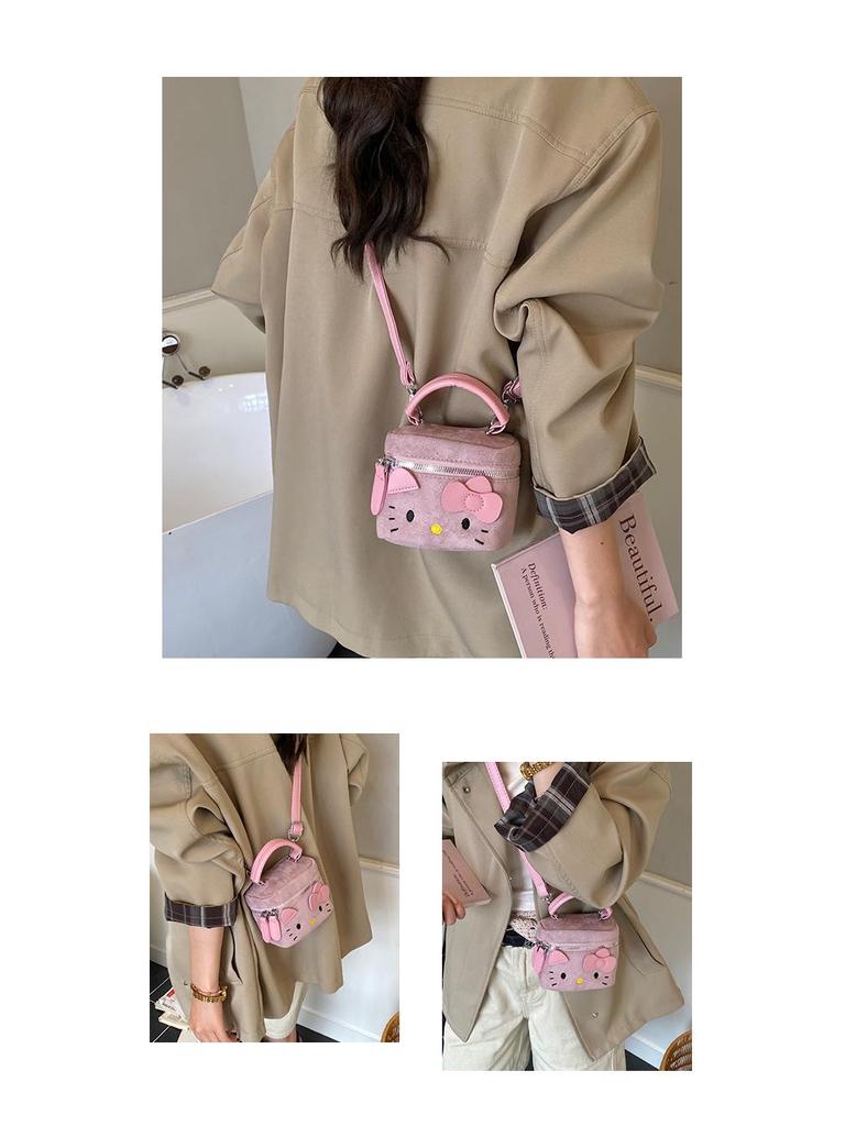 2025 Новая детская милая мини-сумка кроссбоди из кошачьей замши для помады