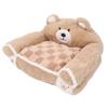 Brown Bear Pet Sofa Soft Warm Cat Couch Bed Multifunctional Dog Sofa Couch for Sleeping Relaxing