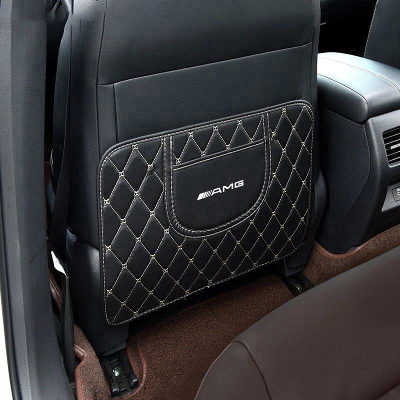 Car Seat Back Anti-Kick Mat Protector Pad Cover For Mercedes Benz AMG E S C A B Class GLE GLS GLC CLA GLA GLK GLB W206 W205 W204 GW1