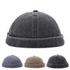 Хлопковая шапка-бини для мужчин без полей, шляпа моряка-рыболова, закатанный манжет, кепка-тюбетейка без козырька