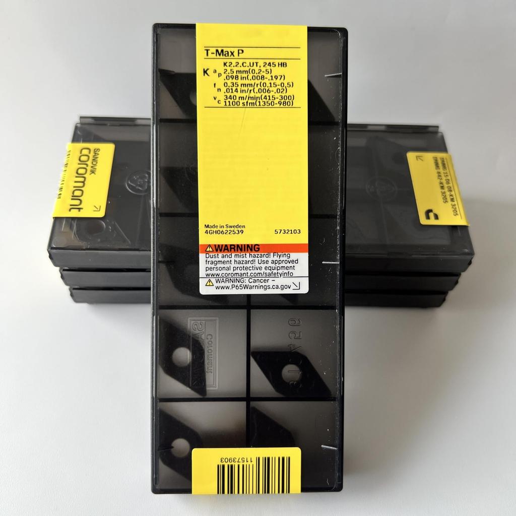 Sandvik / DNMG150608-KM 3205 / Оригинальные шведские твердосплавные пластины 10 шт.