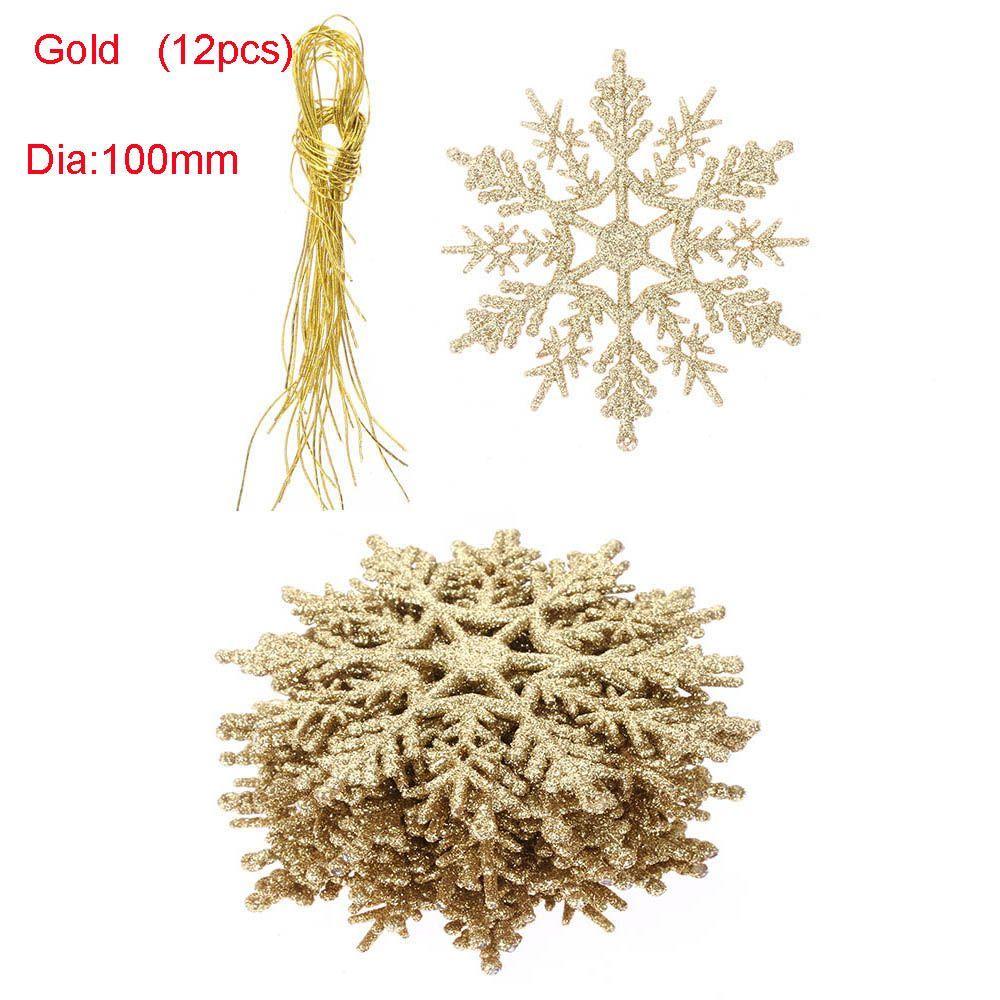 Hanging Pendant Charming Christmas Tree Decor Glitter Snowflake Festival Decoration Party Ornaments