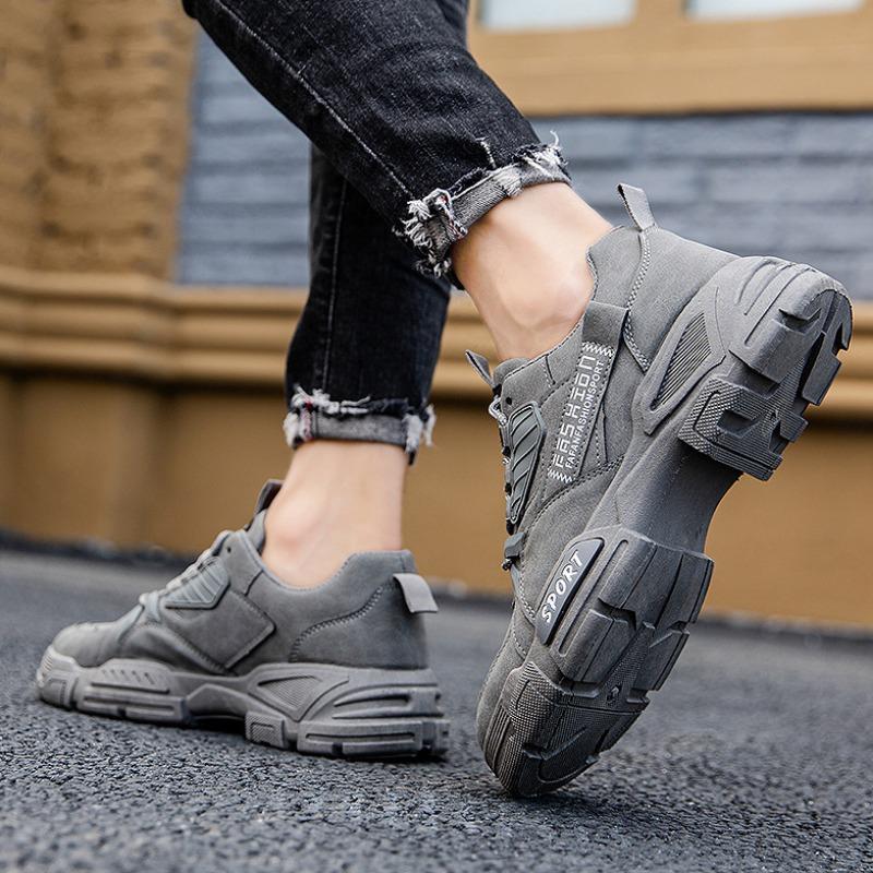 Men's Sneakers New Men Vulcanized Shoes Light PU Leather Casual Shoe Outdoor Non-slip Work Shoes for Men Zapatos Hombres