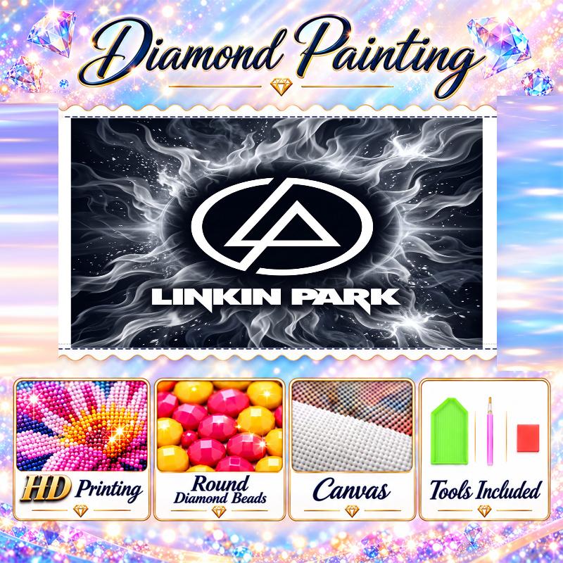 Linkin Park Diamond Painting Kit 5D Full Drill DIY Diamond Mosaic Wall Art Home Decor