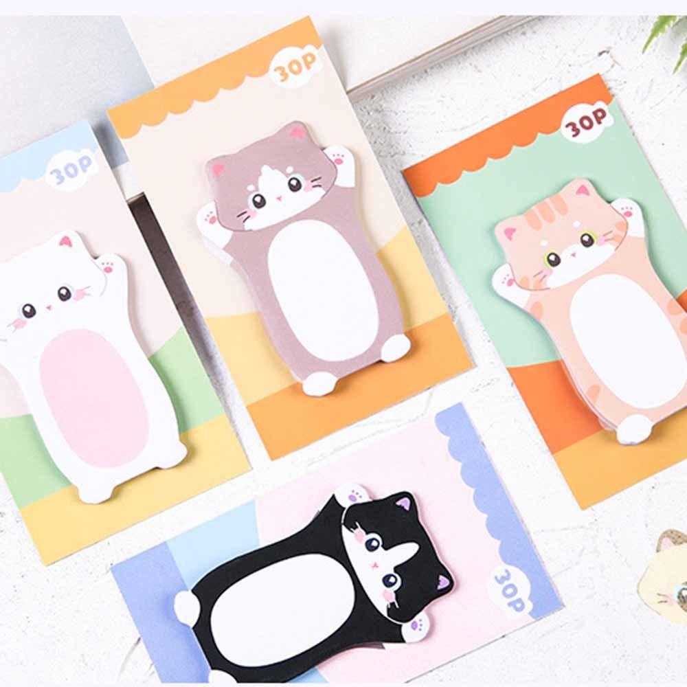 1 Pcs Cute Kawaii Cat Kitty Sticky Notes Sticker Memo Pad Scrapbooking School Office Supply Stationery Gift Bookmark