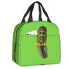 Custom Saint Nicolas Cage Insulated Lunch Bag for Camping Travel Funny Meme Waterproof Thermal Cooler Bento Box Women Children