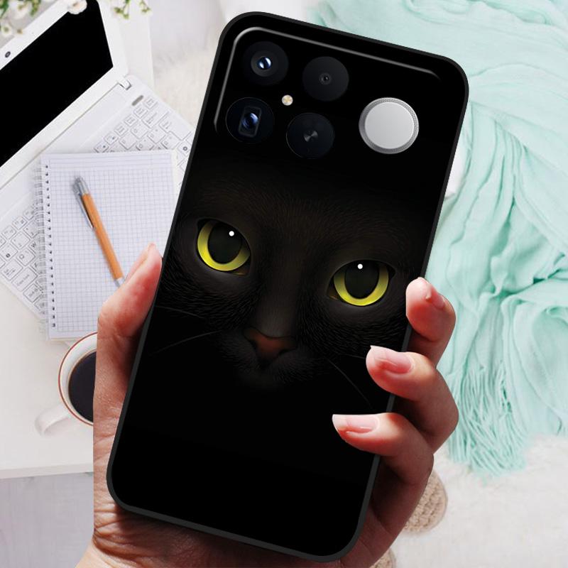 Для Xiaomi Redmi K90 Pro Max Чехол НОВЫЙ ТПУ Силиконовый Противоударный Чехол для телефона с котом Для Redmi K90 Pro Max Funda Печать Мягкий Чехол