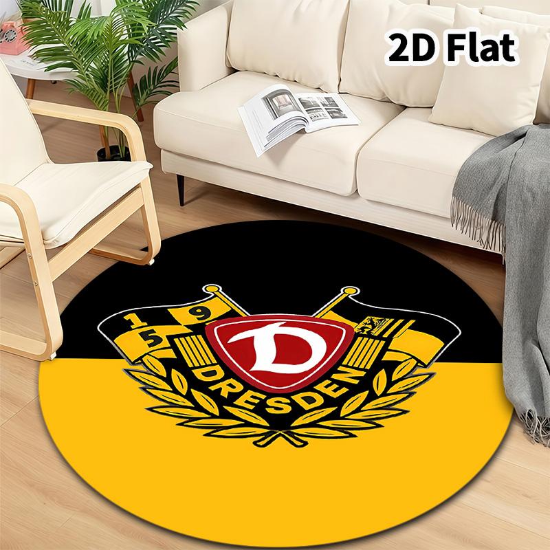 Sg Dynamo Dresden Round Area Rug Carpet Rug For Living Room Bedroom Sofa Playroom Decor Nonslip Floor Mat