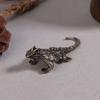Alloy Lizard Statue Solid Animal Sculpture Desktop Ornament Simulation Animal Crafts Collection Home Decorations Accessories