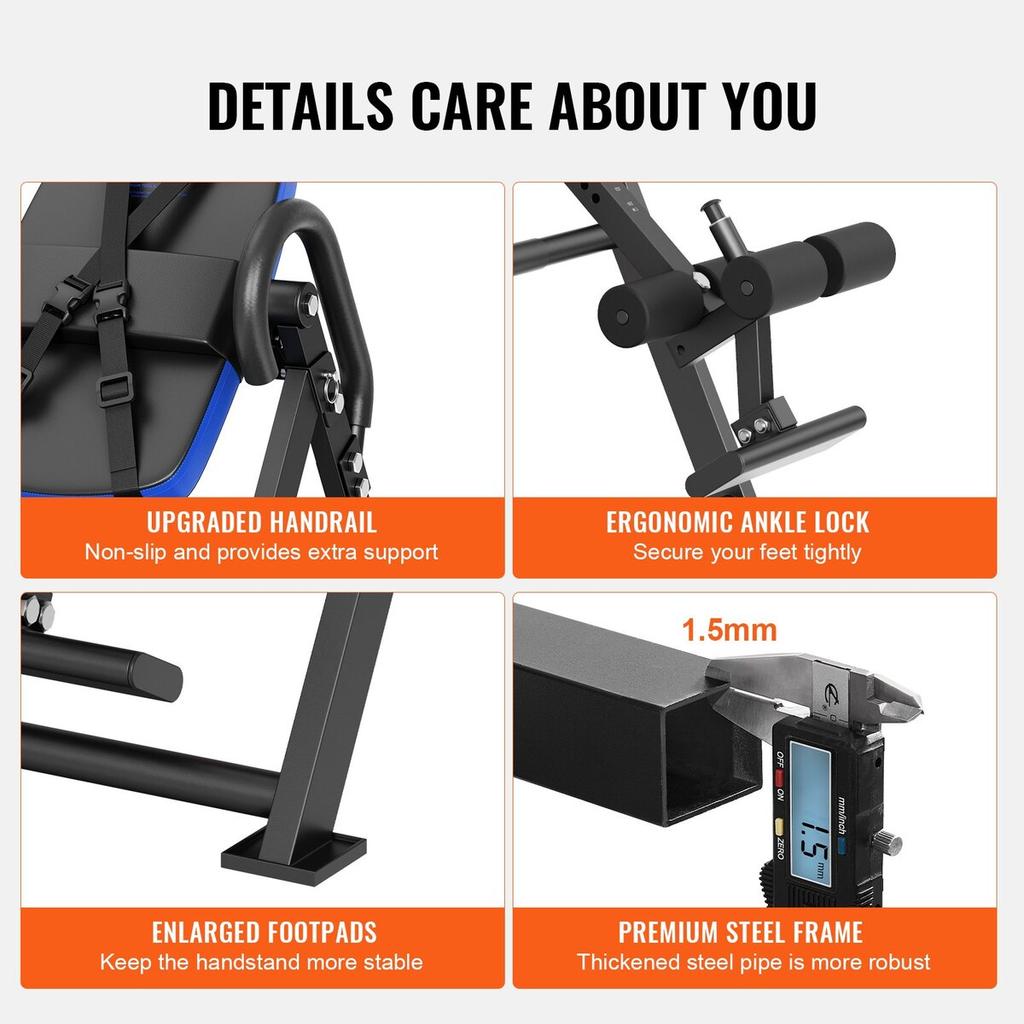 Inversion Table Foldable Strength Training Equipment Hang Exercise Bench