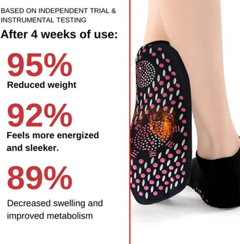 Tourmaline Self-Heating Thermal Socks for Winter - Magnetic Therapy Slimming Design (1/3/5 Pairs)