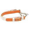 BuckettS Mayfair Line Half Chalk Chain Collar S Size White/Orange [Collar]