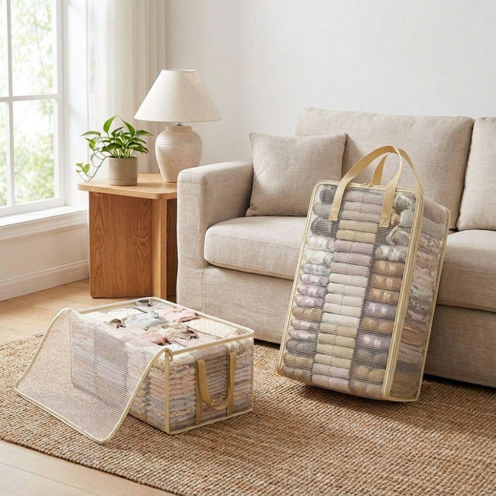 Transparent PVC Clothes Storage Bag Large Capacity Moving Packing Bag Bedroom