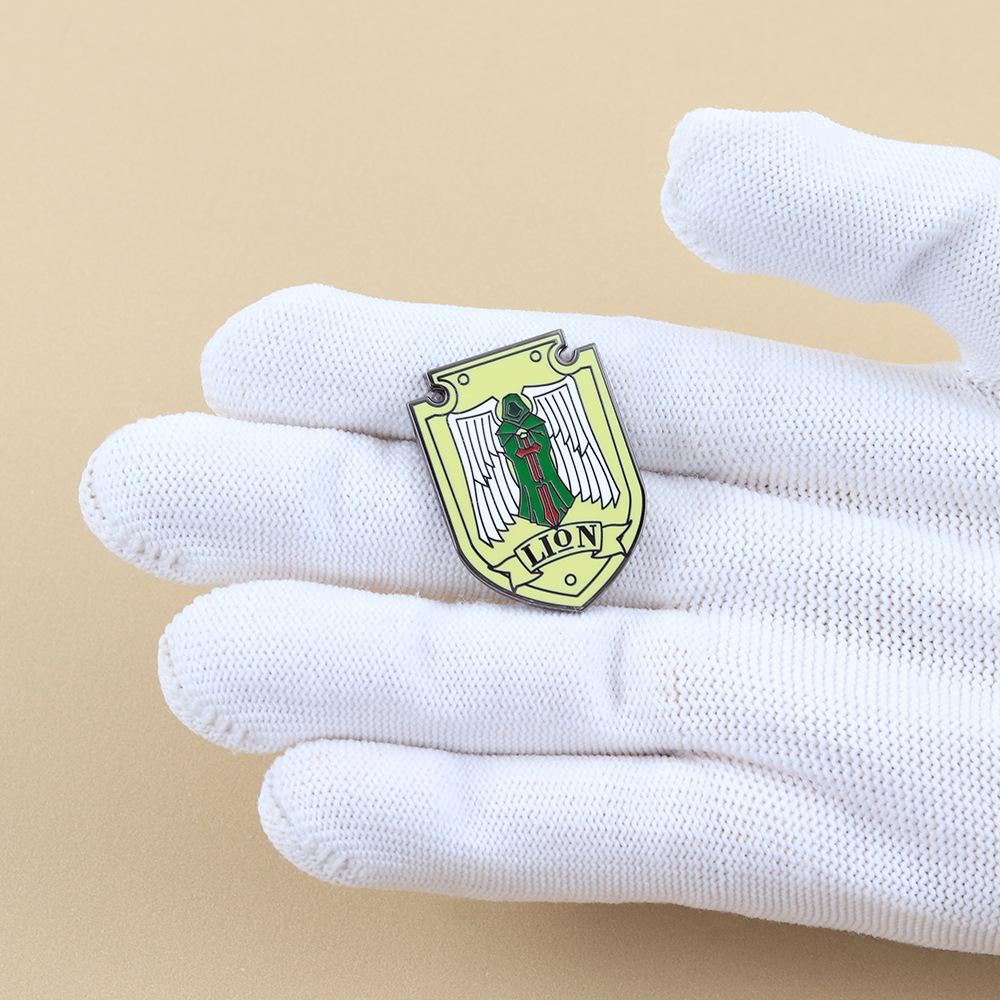 Эмалированный значок Легиона Космических Десантников 40K: Значок «Щит Поля Боя» для Аксессуара Рюкзака