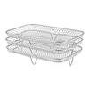 Universal Air Fryer Rack Rustproof Dishwasher Safe Stackable Three Layer Air Fryer Rack Stainless Steel Dehydrator Rack