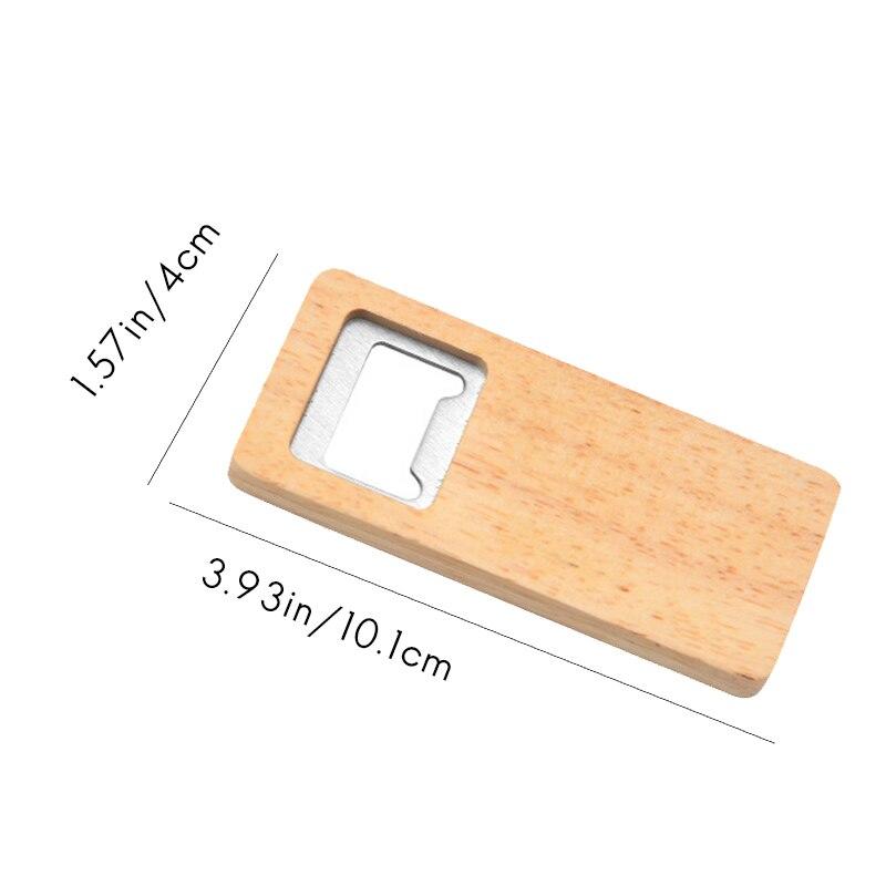 8 Pack Wood Beer Buttch Bottle Opener Wooden Handle Cover Stainless Steel Bar Stainless Steel Kitchen Accessories Party Gift | Openings