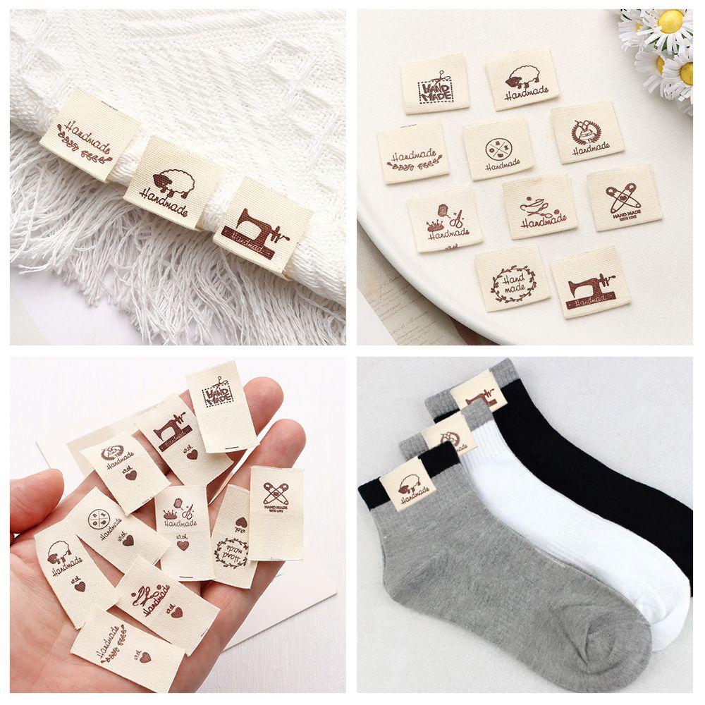 Woven Knitted Supplies Sewing Accessories Cloth Garment Labels Handmade With Love Clothing Tags