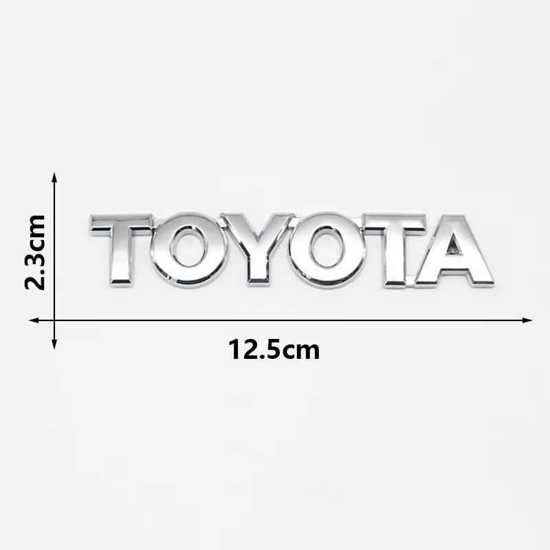 BBcv3 3D ABS TOYOTA Emblem Badge Car Sticker Car Trunk Sticker For Toyota Chr Corolla Camry Yaris Hilux Prius Avensis Auris Prado TRD