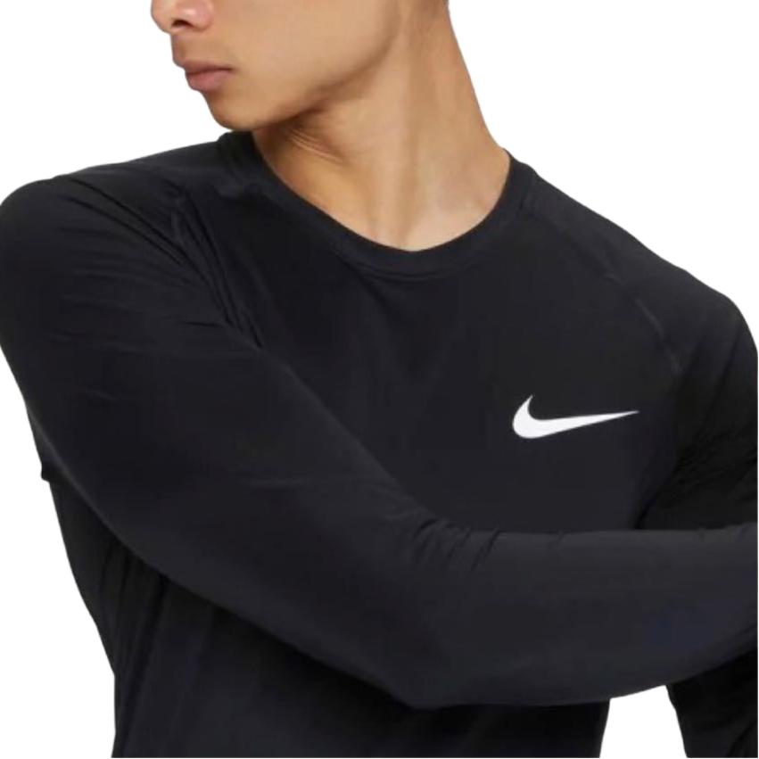 Nike Мужская футболка Pro Logo с круглым вырезом, облегающего кроя, реглан, с длинным рукавом, топы DN4304-010