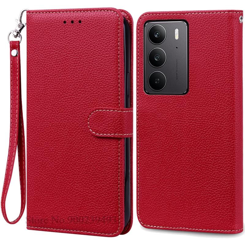 Для Realme C75 чехол-книжка из кожи, чехол-кошелек для Realme C75, чехол-книжка, чехол-книжка, чехол-книжка