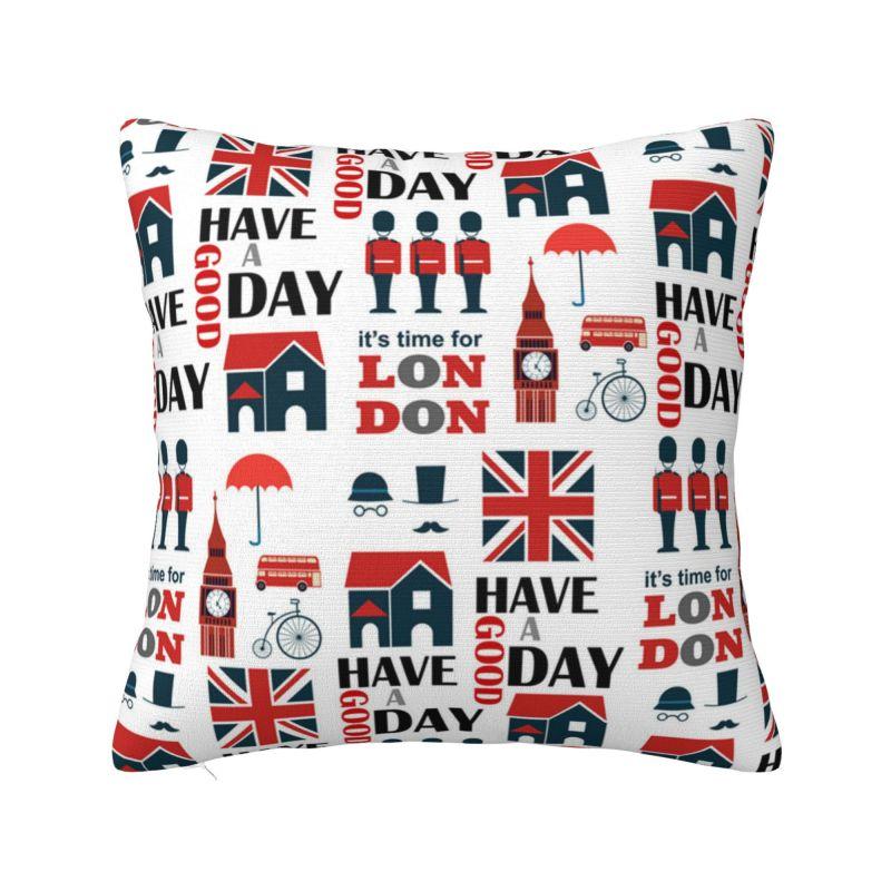 Custom Heart Of British Flag Cushion Covers United Kingdom UK Proud Soft Nordic Pillows Home Decoration