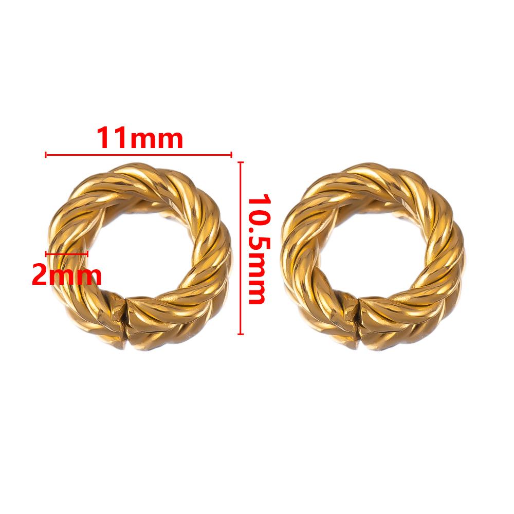 10pcs 20pcs Stainless Steel Oval Charms Geometric Connectors Jewelry Making Necklace Bracelets Twist Open Connection Jump Rings