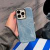 Липкий джинсовый узор подходит для чехла на телефон iPhone16 с вырезами для кнопок, противоударный, Apple 17, чехол с продвинутым дизайном, 15