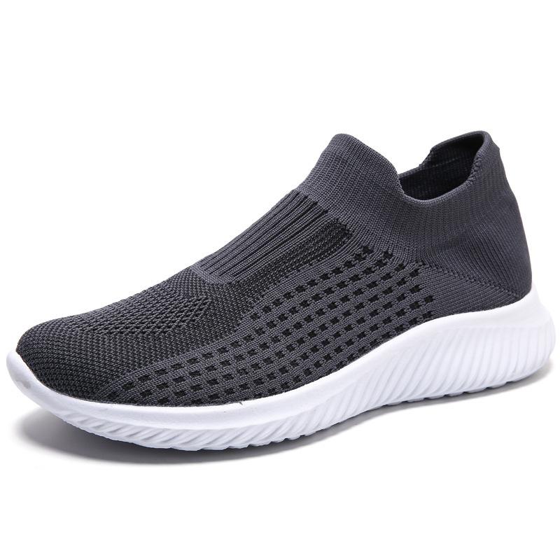 Summer New Men's Fly-woven Mesh Casual Shoes Fashion Trend Sports Shoes One-pedal Socks Men's Shoes