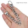 Aluminum Replacement Purse Chain Metal Flat Chain Extender with Metal Buckle Shoulder Bag Straps