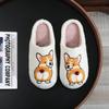 Farmer Ranch Horse Pattern Embroidered Plush Home Thick-Soled Comfortable Furry Slippers Cute Warm Non-Slip Indoor Slippers