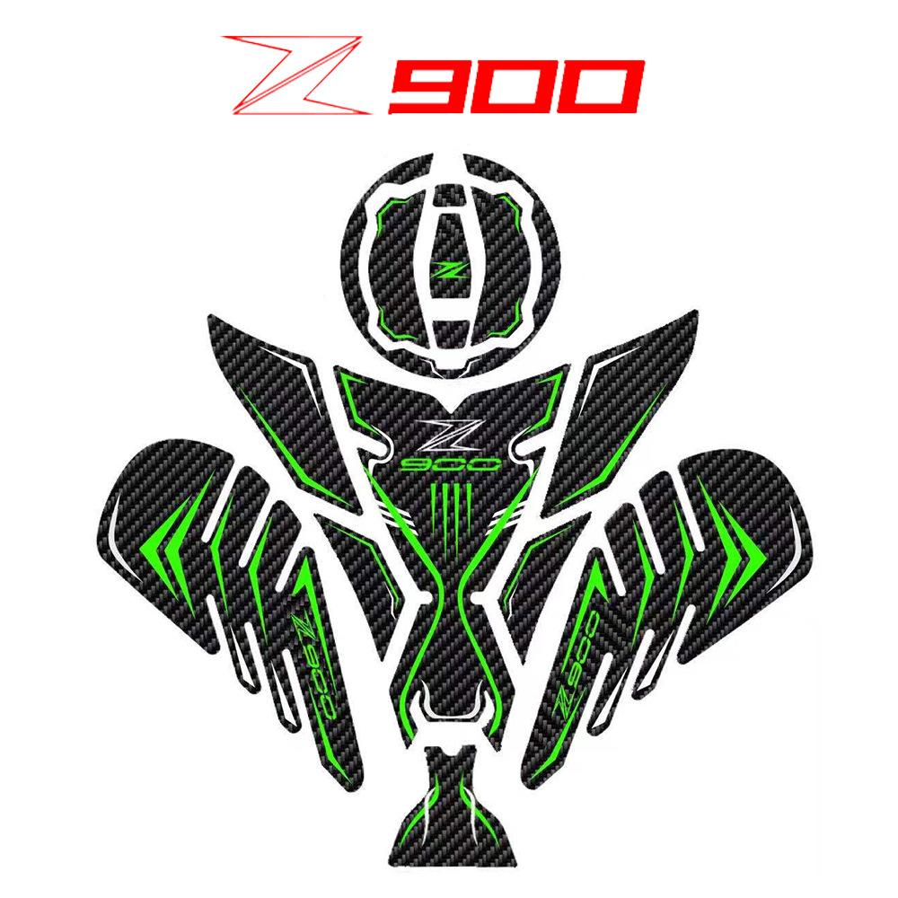 3D мотоциклетная наклейка на топливный бак из углеродного волокна для Kawasaki Z900, масляная газовая крышка, защитные наклейки, аксессуары, водонепроницаемые