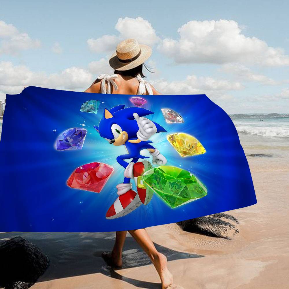 Anime S-SonicS H-HedgehogES Big Microfiber Beach Towels Quick Dry Towel Sand Beach Towels Pool Towel For Travel Swim Pool Yoga