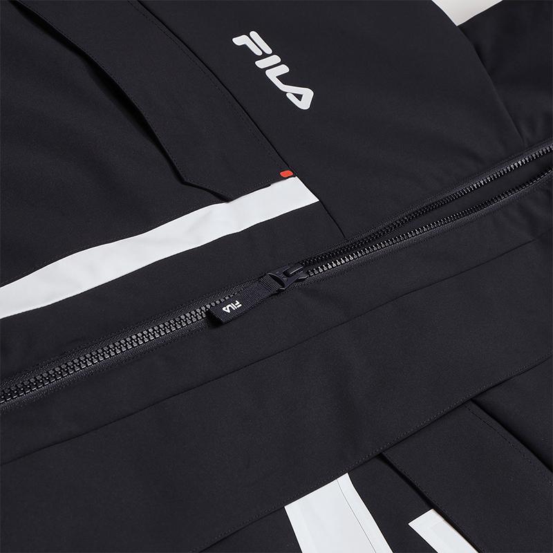 Fila Оригинальная Модная Повседневная Спортивная Универсальная Панк Рабочий Стиль Свободная Куртка-пуховик с капюшоном Мужская Верхняя одежда Легендарно-синий F11M549913FNV