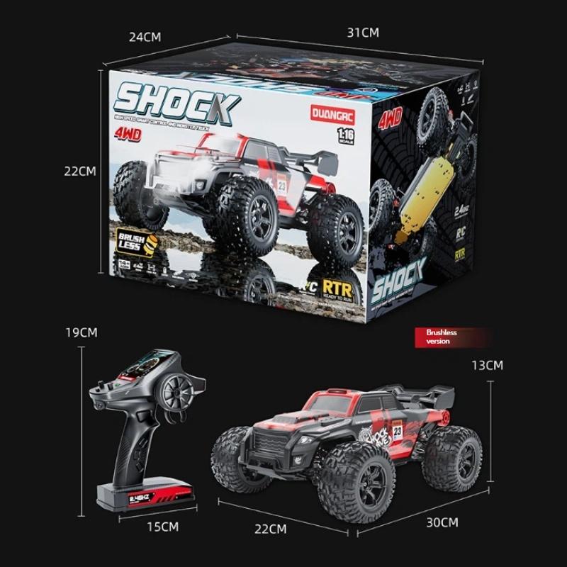 Радиоуправляемая Внедорожная Машина 4WD Высокомощный Щеточный Скалолазный Грузовик Металлическое Шасси Высокоскоростной Гоночный Автомобиль Гусеничный с Дистанционным Управлением для Взрослых