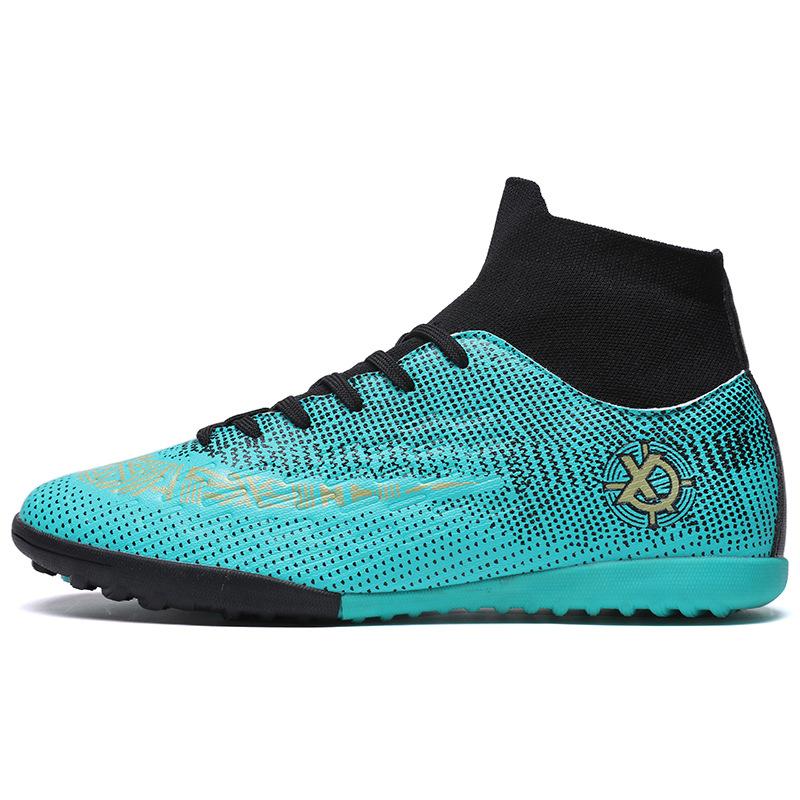 Новые бутсы C Luo с высоким верхом детские взрослые мужские и женские шиповки тренировочные искусственная трава спортивная обувь