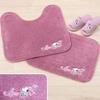 Senko Snoopy Wish Set Bath Pink 86938 Toilet 55 X Bath 43 X 60cm 3-Piece (Toilet Mat, Mat, Slippers) Mat Approx. 60cm, Mat Approx.