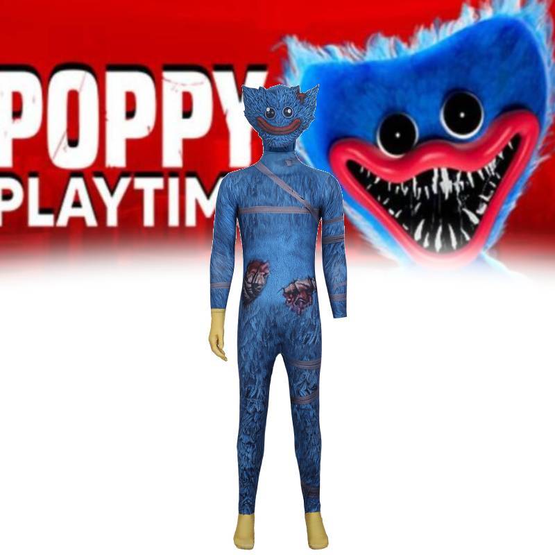 Костюм для косплея Хагги Вагги из Poppy Playtime С дизайном крови Для Хэллоуина и сценических выступлений