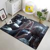 Двумерный ковер с красивой росписью для гостиной, большой ковер, черный мягкий ковер, украшения дома, коврики, коврики в стиле бохо