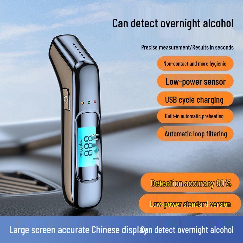 High-Precision Electronic Breathalyzer Alcohol Tester for Drunk Driving.