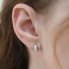 (Серебро 925 пробы) Мини Серьги-кольца EC3215