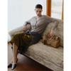 Daks Cla Brown Buckle Decoration Cowhide Shoulder Bag Dcba6f151i2