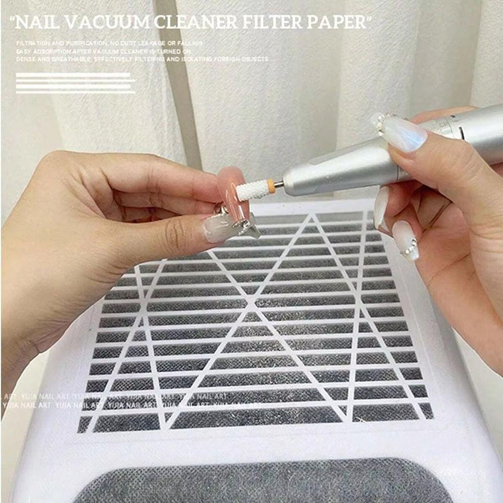 100Pcs Non-Woven Disposable Dust Filter Paper Nail Vacuum Filter Pad Manicure Machine