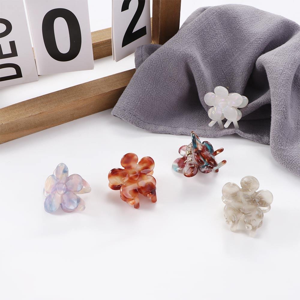 Women Korean style Small Flower grab clip Acetic acid Hair Claw Versatile hairpin Hair accessories