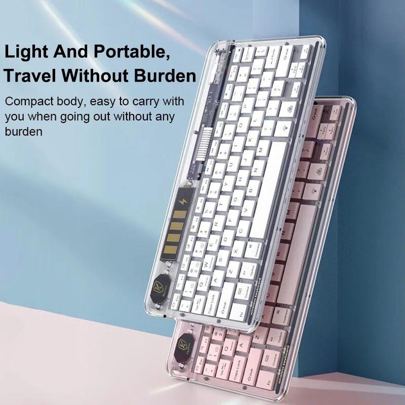 Ultra-Slim Rechargeable Bluetooth Keyboard Multi-Device Stable Connection for iPad iPhone Mac Android Windows-Wireless Keyboard