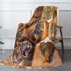 Tiger Blanket Soft Warm Throw Blanket Nap Blanket For Couch Sofa Office Bed Camping Travel Multipurpose Gift Blanket For All Season