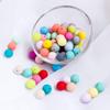 Силиконовые смешанные круглые шарики Promise Babe, можно стерилизовать, аксессуары для рукоделия, товары для рукоделия, бусины, цвета, 15 мм/100 штук, бусины, силикон,