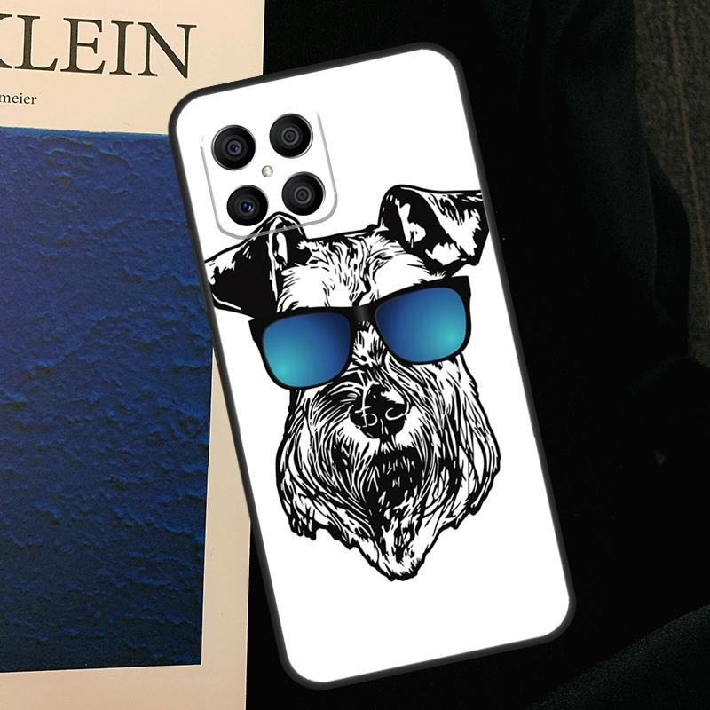 Cartoon Schnauzer Dog Case For Honor X9b X9c X8b X9a X8a X8 X9 50 70 90 Lite Honor 200 Pro Magic 7 5 6 Lite Cover